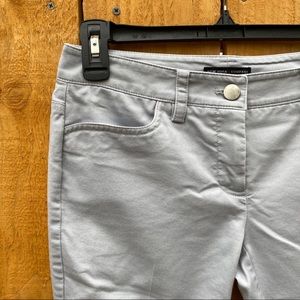 New York & Company Grey Ankle Zip Crop Pants